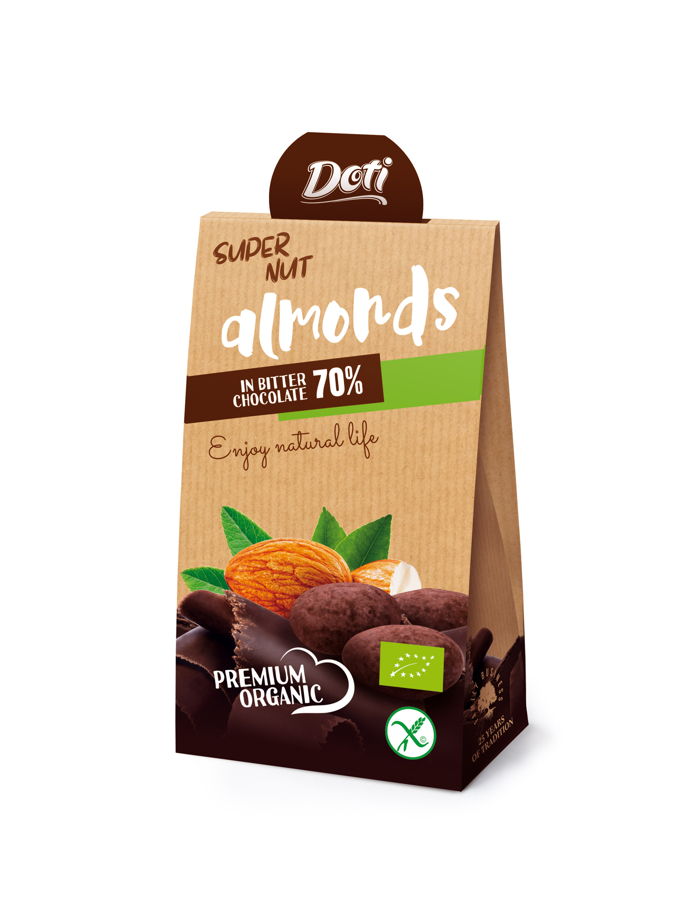 Organic Almonds in Chocolate 70% premium organic